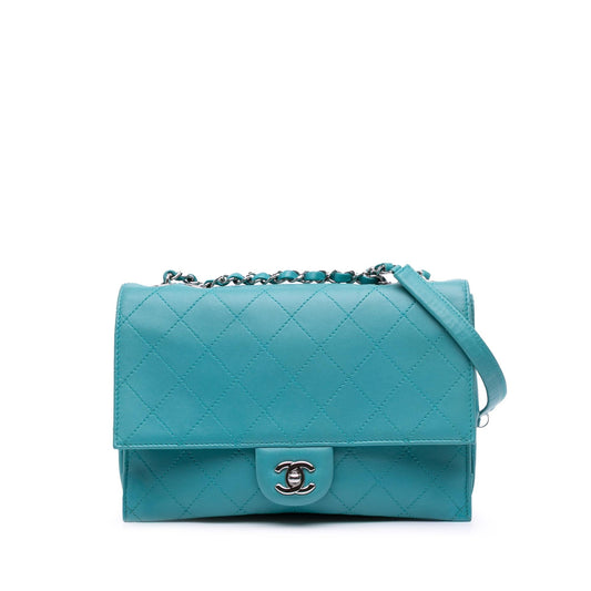 Chanel Cc Quilted Calfskin Double Flap