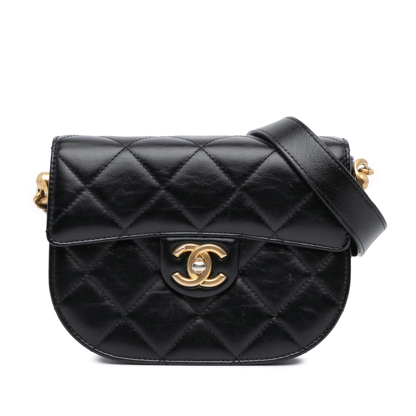 Chanel Gabrielle Calfskin Black Shoulder Bag Style 3