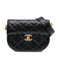 Chanel Cc Quilted Calfskin Round Moon Messenger Flap