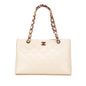 Chanel Cc Quilted Caviar Bekko Chain Tote