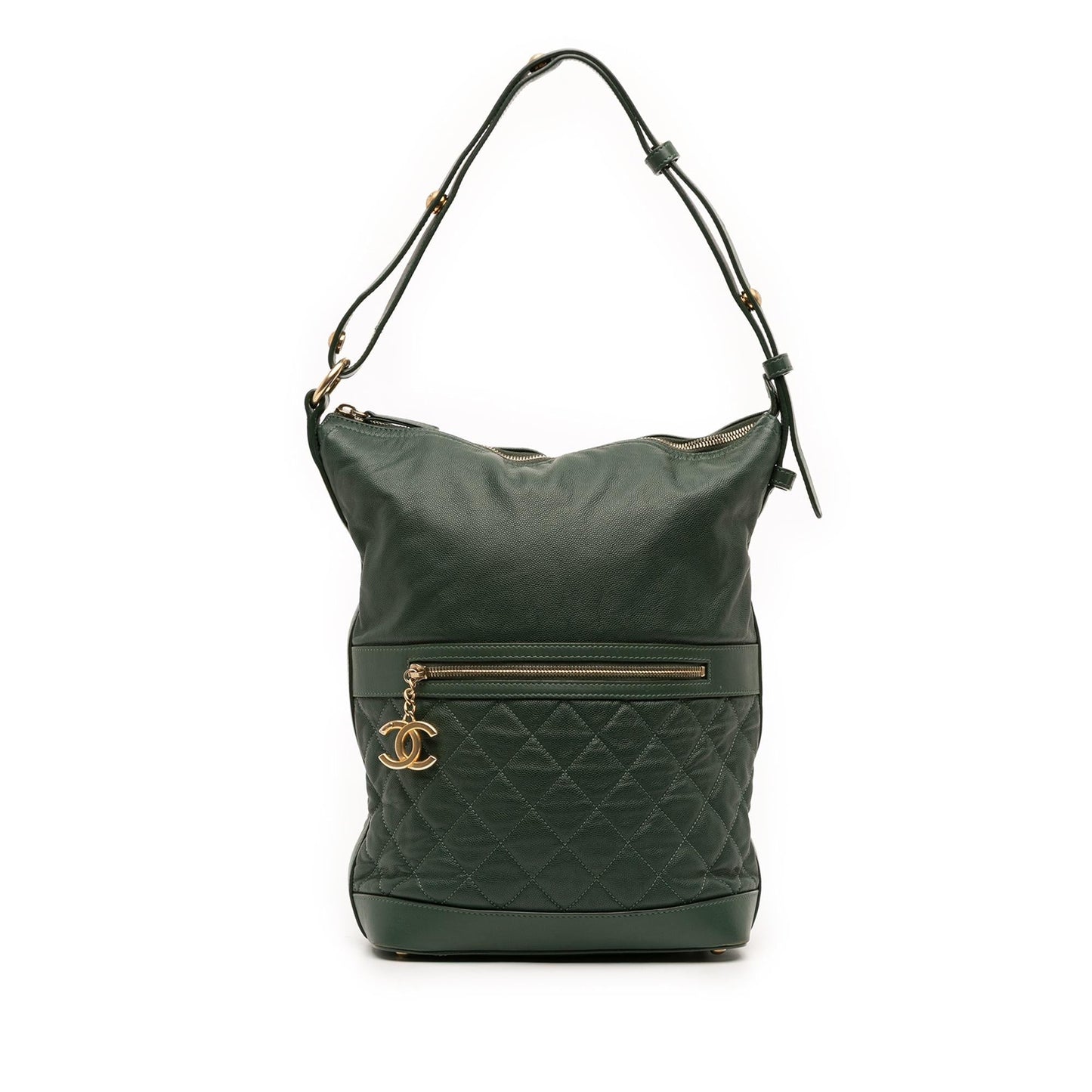 Chanel Cc Quilted Caviar Casual Style Hobo