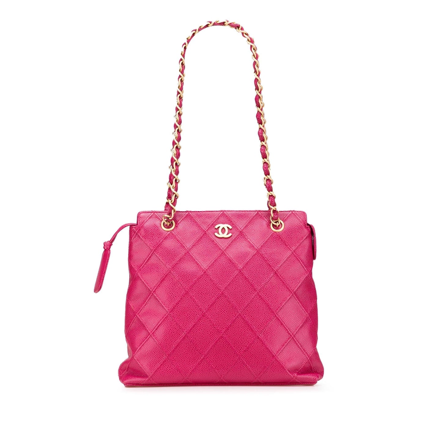 Chanel Cc Quilted Caviar Chain Tote