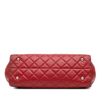 Chanel Cc Quilted Caviar Frame Shopping Tote