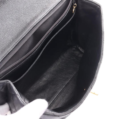 Chanel Cc Quilted Caviar Kelly Top Handle Bag