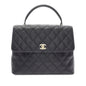 Chanel Cc Quilted Caviar Kelly Top Handle Bag