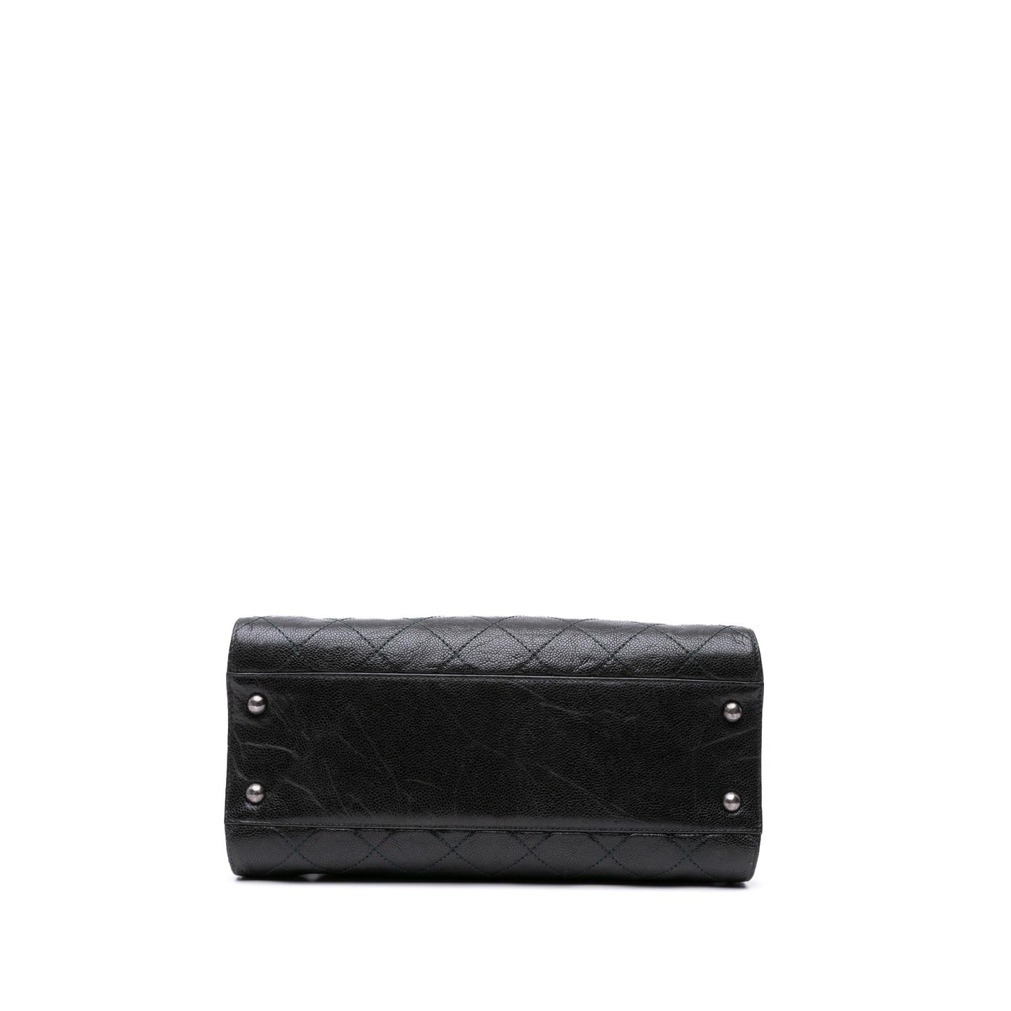 Chanel Cc Quilted Crumpled Caviar Crave Tote