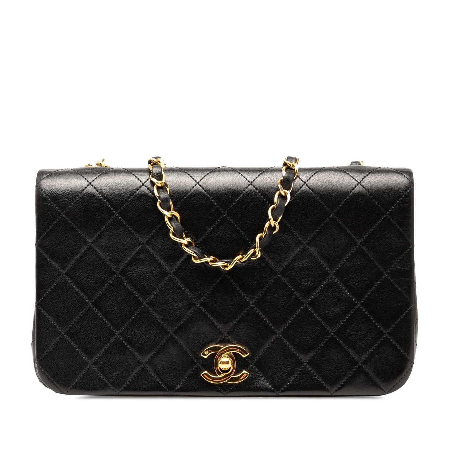Chanel Cc Quilted Lambskin Full Flap