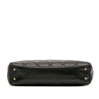 Chanel Cc Quilted Lambskin Handbag