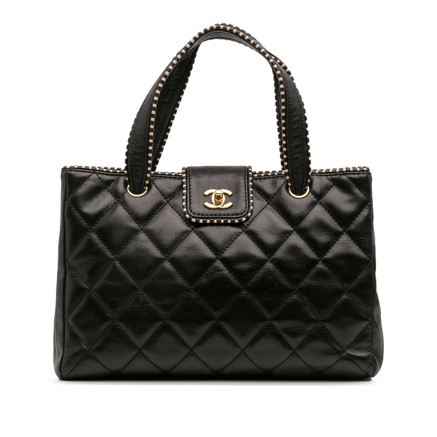 Chanel Cc Quilted Lambskin Handbag