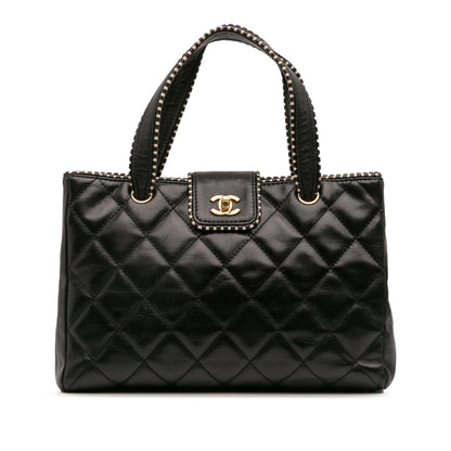 Chanel Cc Quilted Lambskin Handbag
