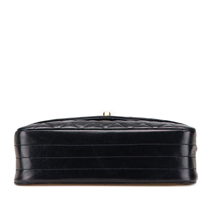 Chanel Cc Quilted Lambskin Round Flap