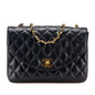Chanel Cc Quilted Lambskin Round Flap