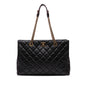 Chanel Cc Quilted Lambskin Turnlock Tote