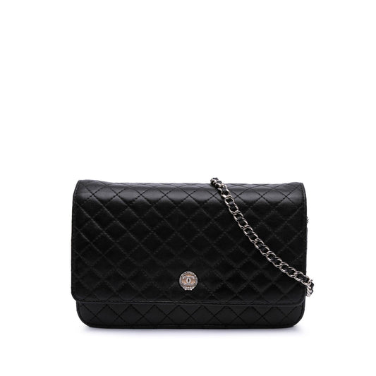 Chanel Cc Quilted Lambskin Wallet On Chain
