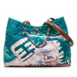 Chanel Cc Quilted Nylon Graffiti Watercolour Shopping Tote