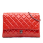 Chanel Cc Quilted Patent Clutch With Chain