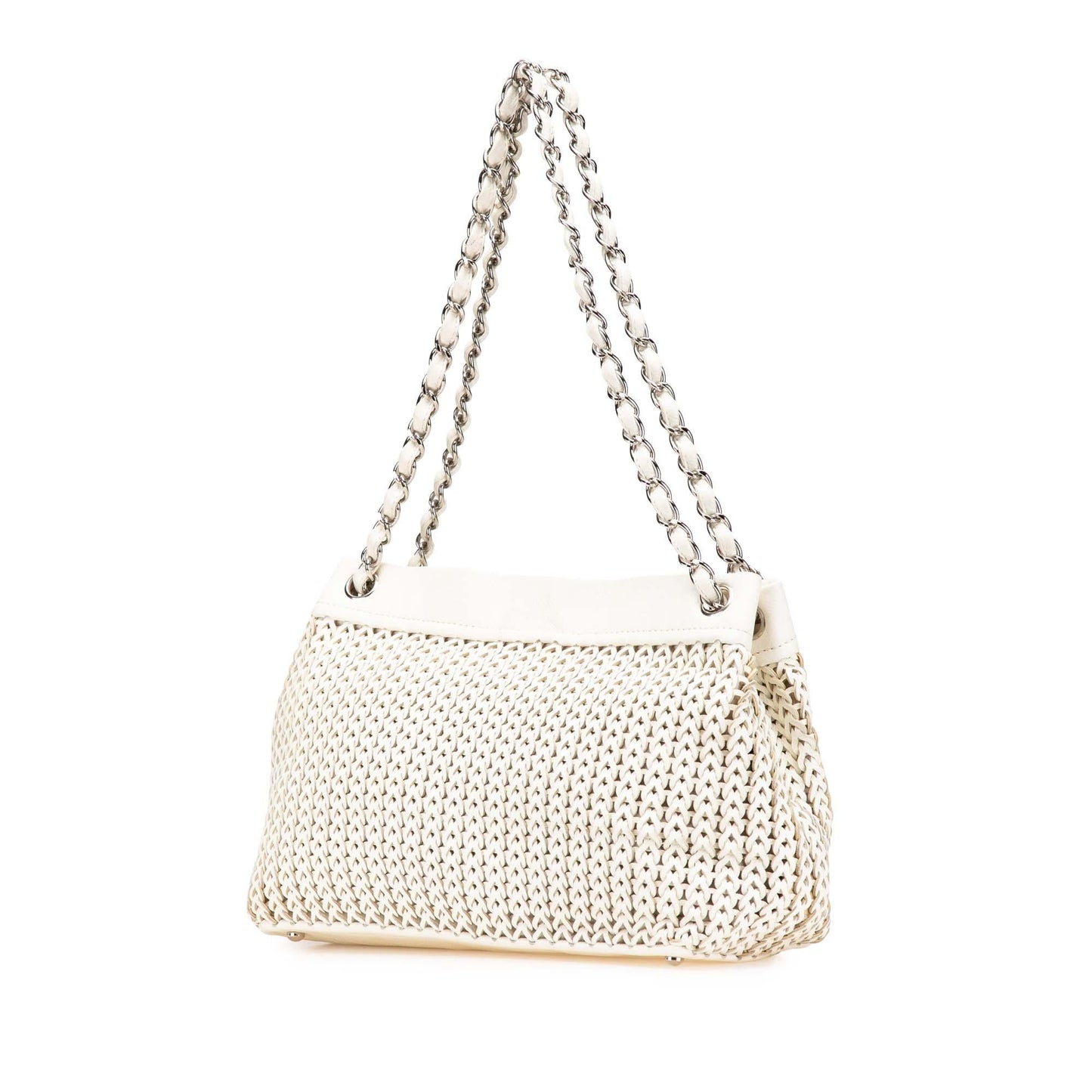Chanel Cc Woven Caviar Shoulder Bag