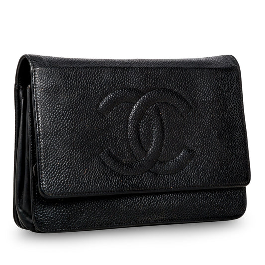 Chanel Wallet On Chain Caviar Black Crossbody Style 3
