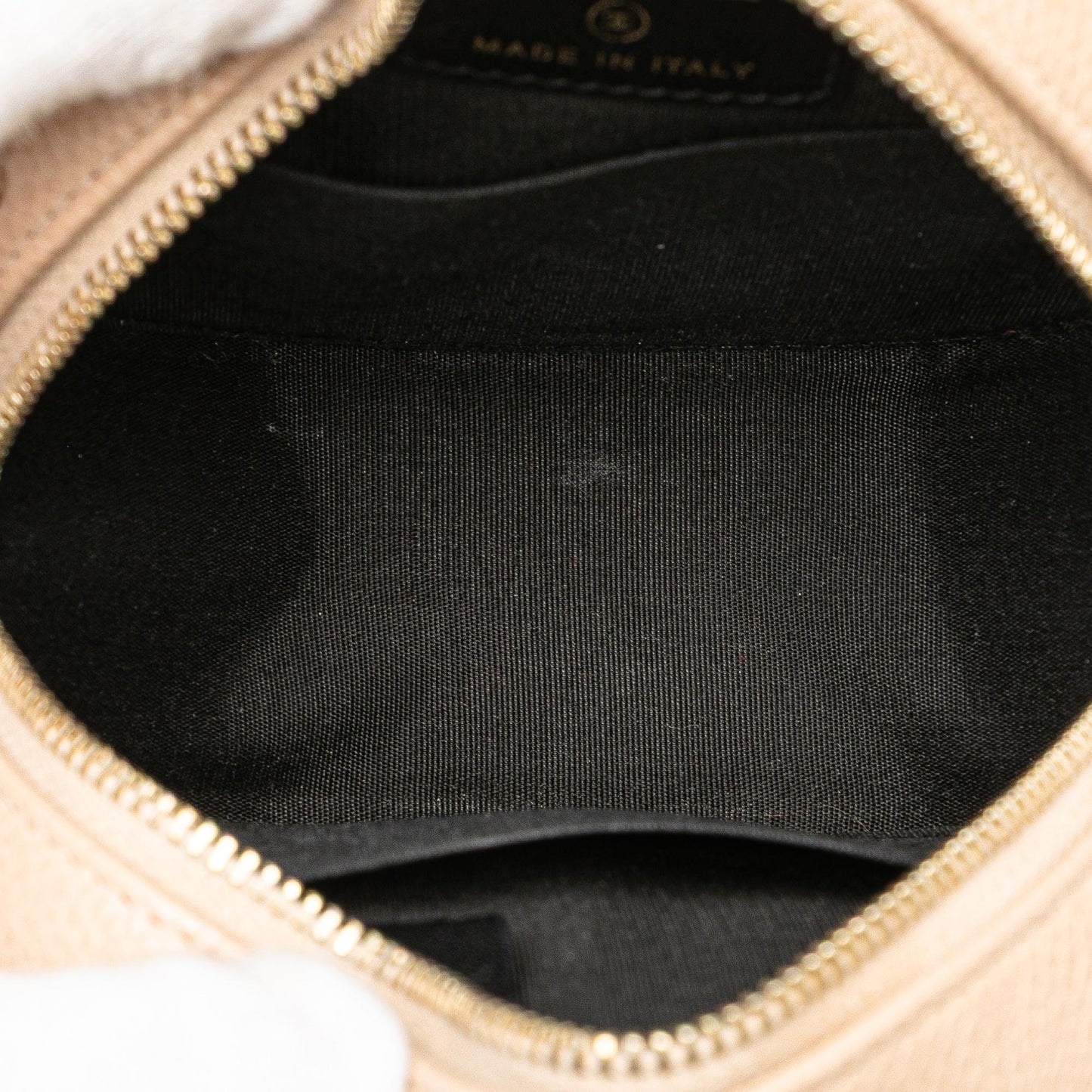 Chanel Caviar Cc Filigree Round Crossbody