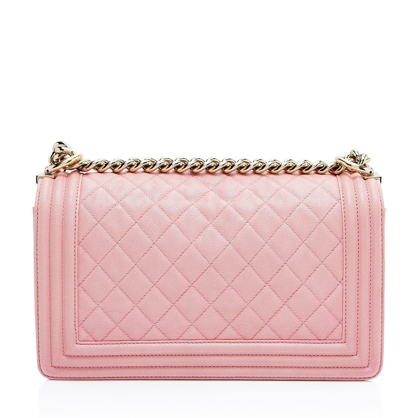 Chanel Boy Bag Caviar Gold Shoulder Bag Caviar