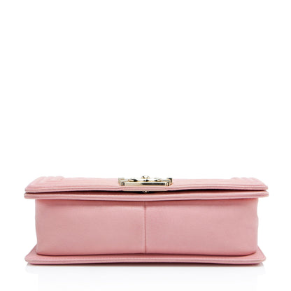 Chanel Boy Bag Caviar Gold Shoulder Bag Caviar