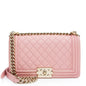 Chanel Boy Bag Caviar Gold Shoulder Bag Caviar