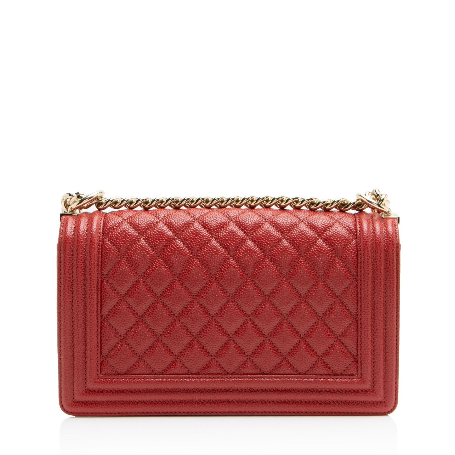 Chanel Boy Bag Caviar Gold Shoulder Bag