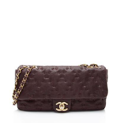 Chanel Caviar Leather Wild Stitch Flap Shoulder Bag
