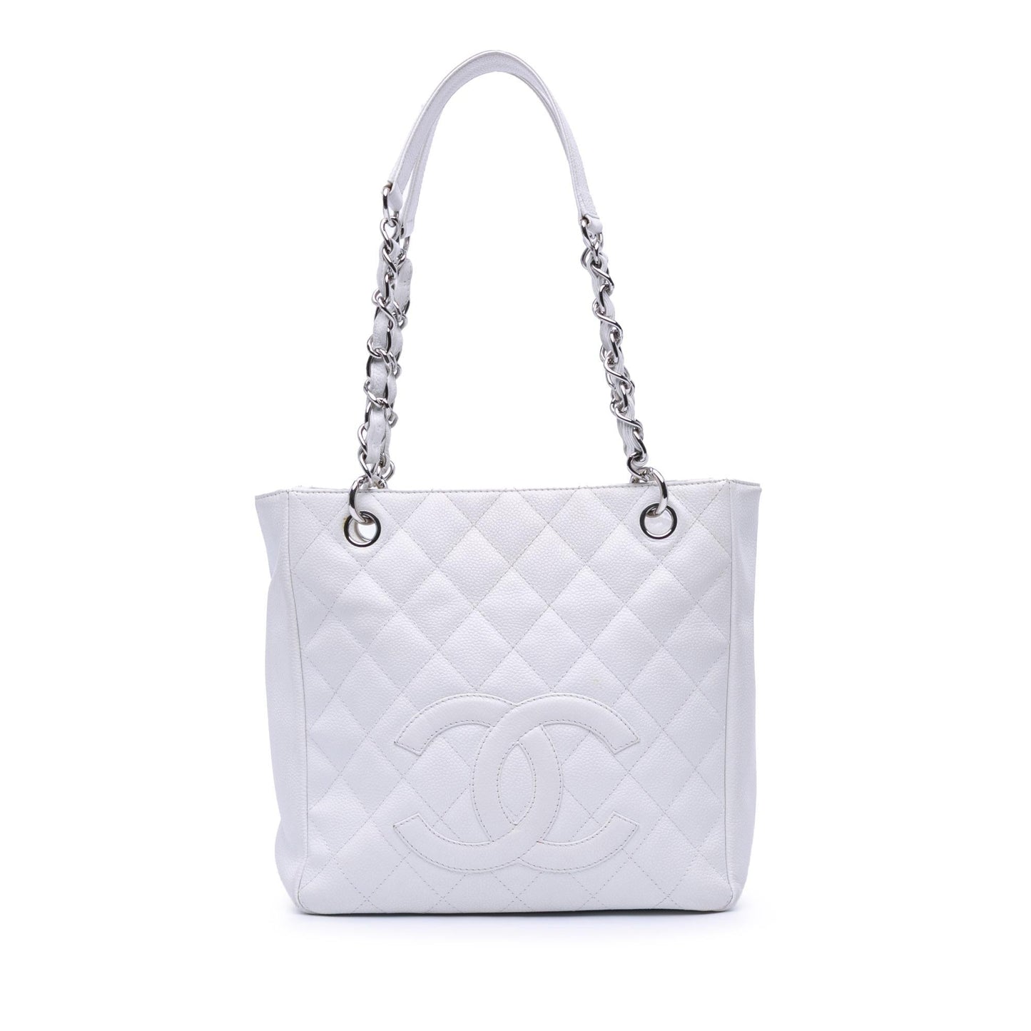 Chanel Gabrielle Caviar White Tote Bag