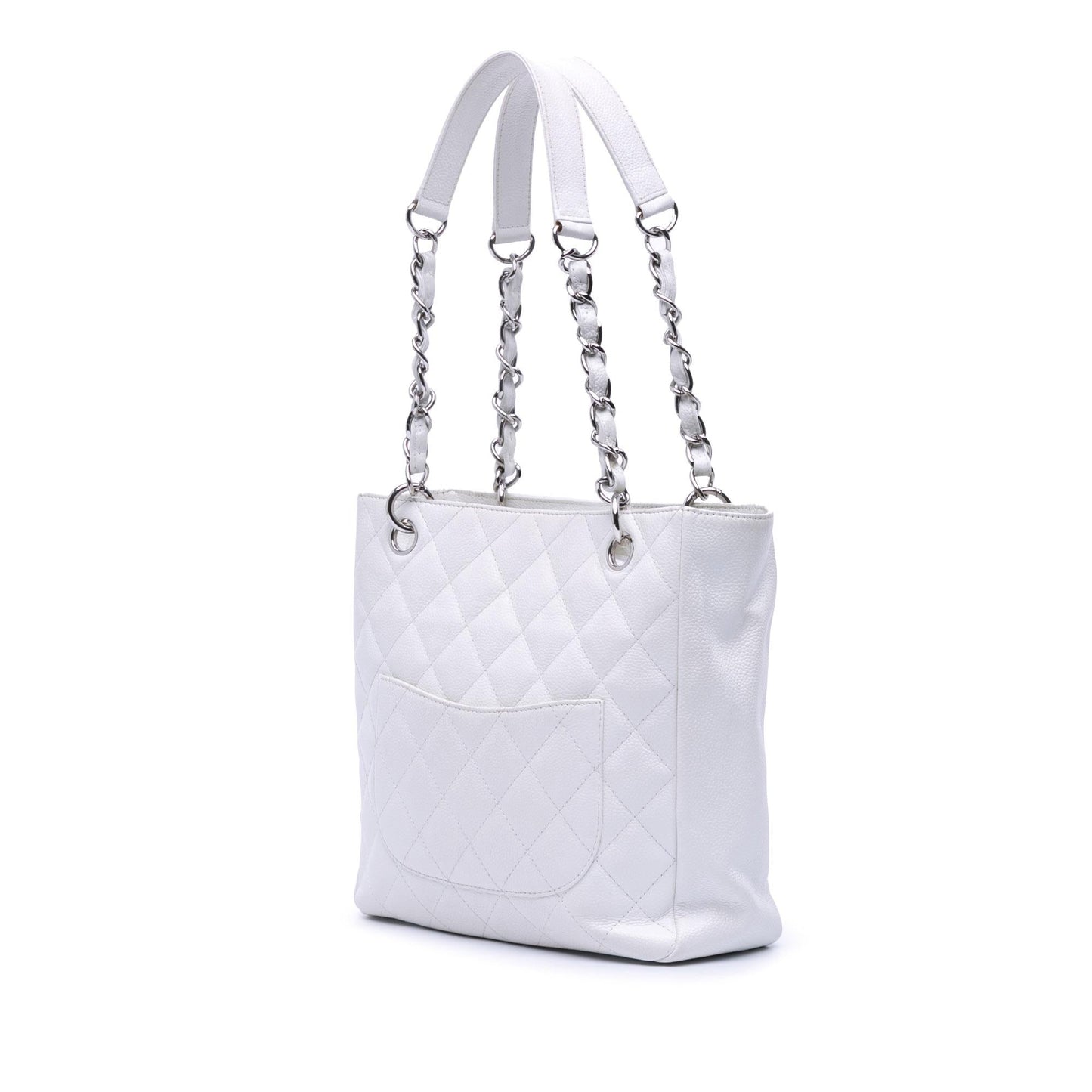 Chanel Gabrielle Caviar White Tote Bag