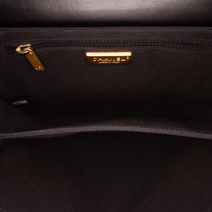 Chanel Chevron Lambskin Cc Medallion Button Flap Clutch