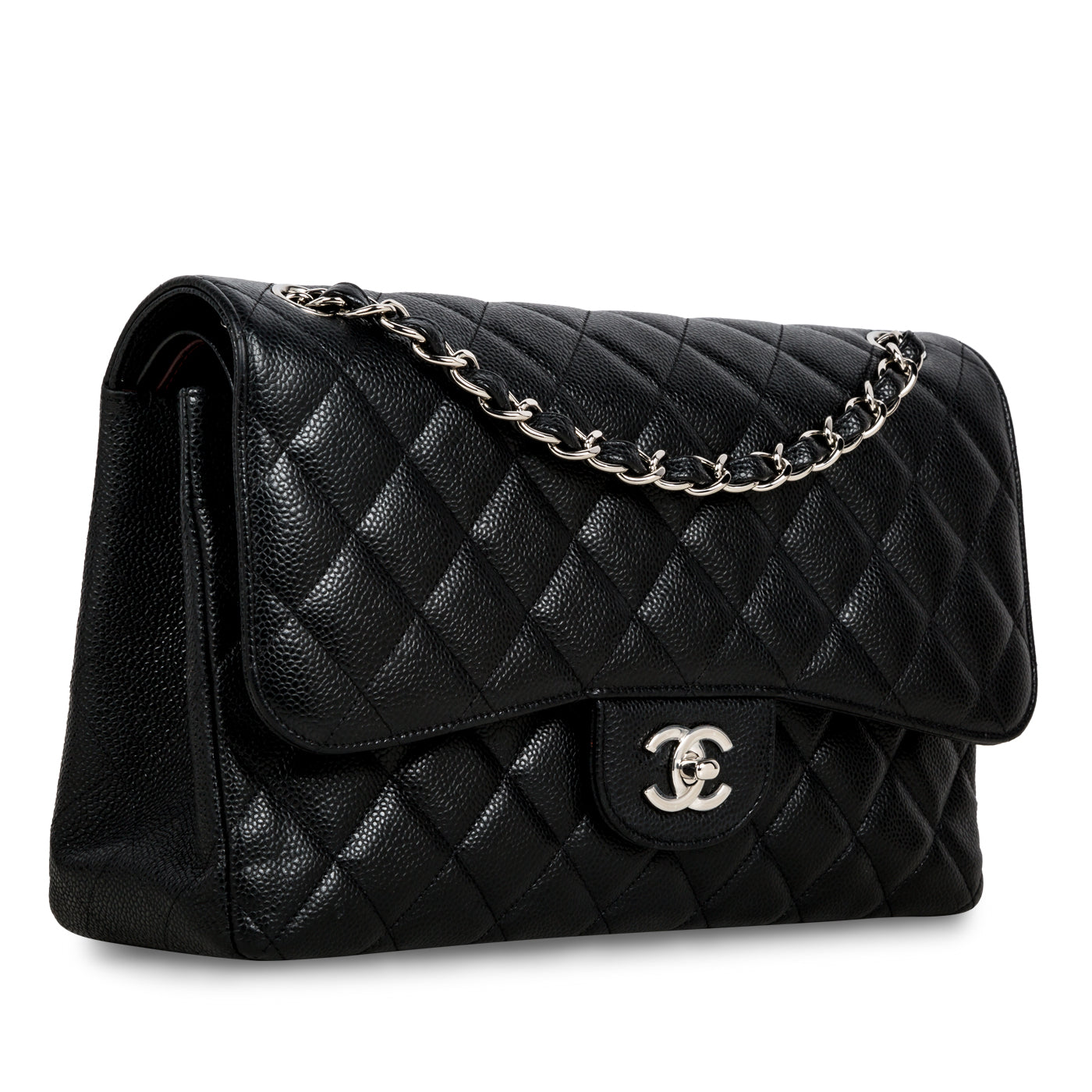 Chanel Classic Flap Caviar Black Shoulder Bag Style 32