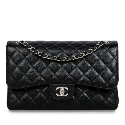 Chanel Classic Flap Caviar Black Shoulder Bag Style 32