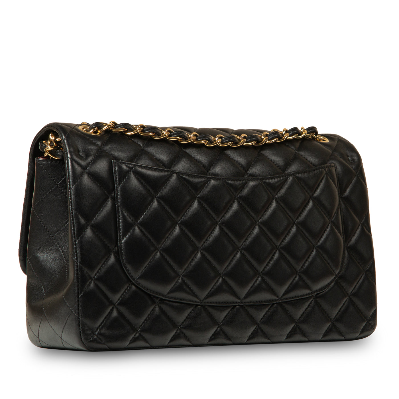 Chanel Classic Flap Lambskin Black Shoulder Bag Style 48