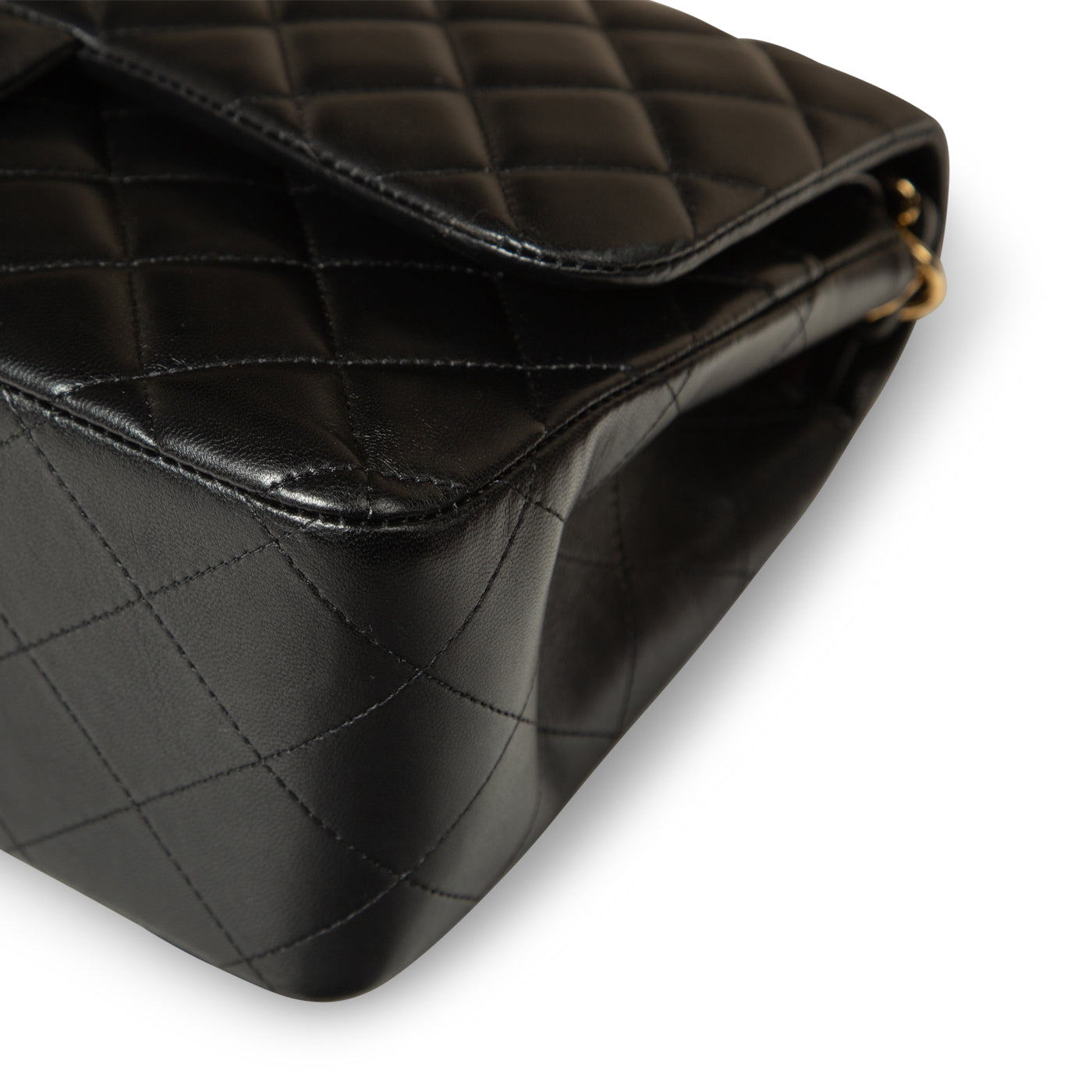 Chanel Classic Flap Lambskin Black Shoulder Bag Style 48