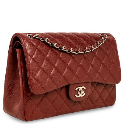 Chanel Classic Flap Caviar Silver Shoulder Bag Style 11
