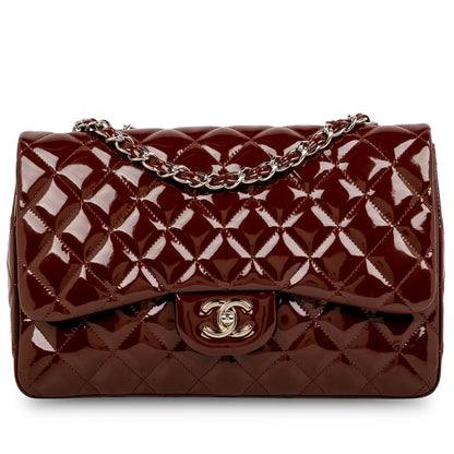 Chanel Classic Flap Patent Leather Black Shoulder Bag Patent Leather