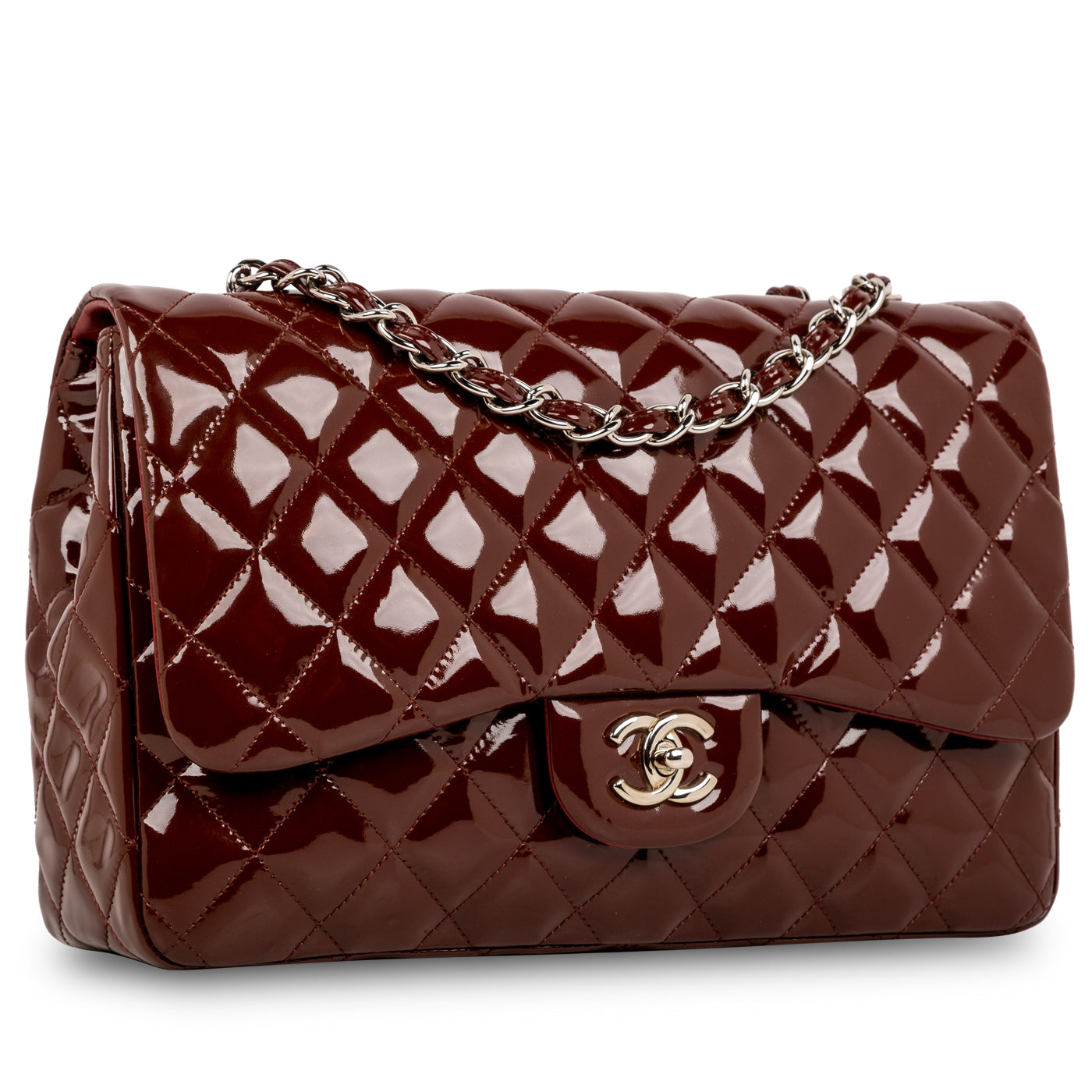 Chanel Classic Flap Patent Leather Black Shoulder Bag Patent Leather