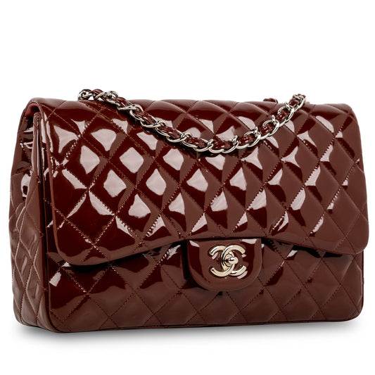 Chanel Classic Flap Patent Leather Black Shoulder Bag Patent Leather