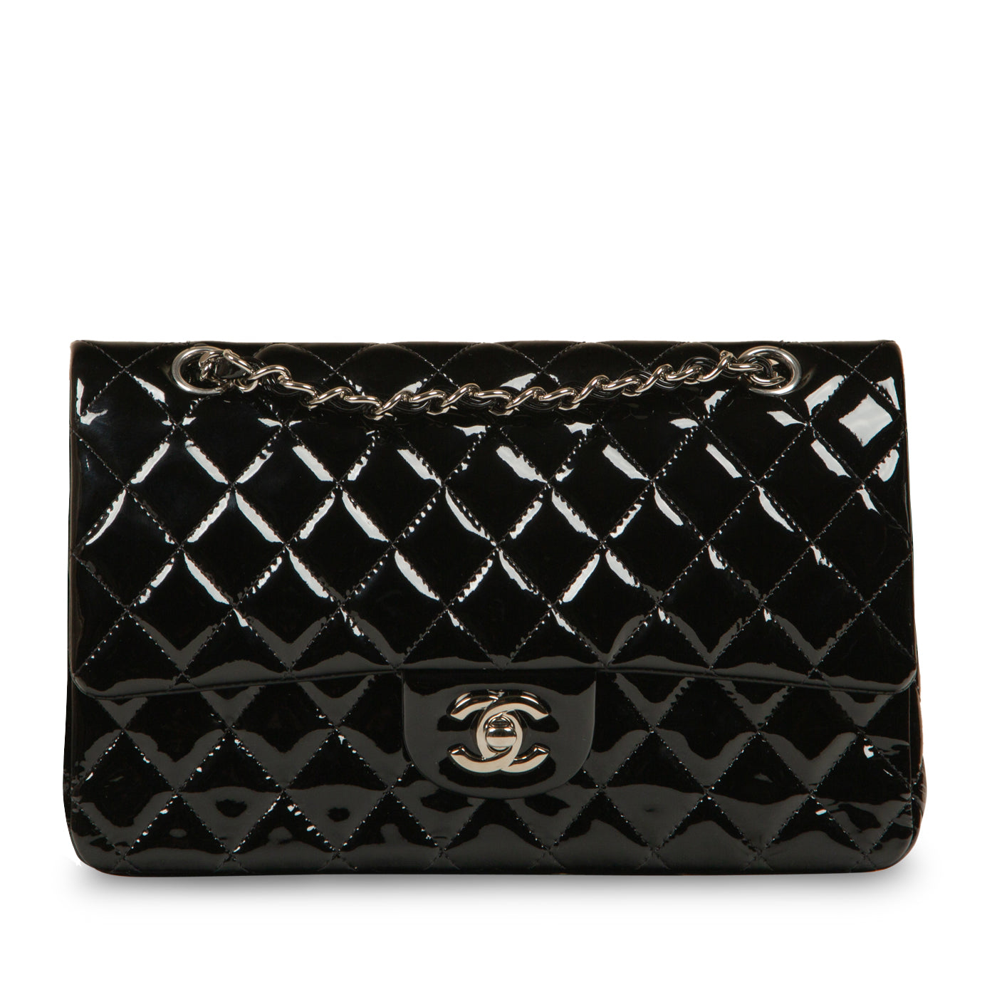 Chanel Classic Flap Bag - Medium - Patent Black