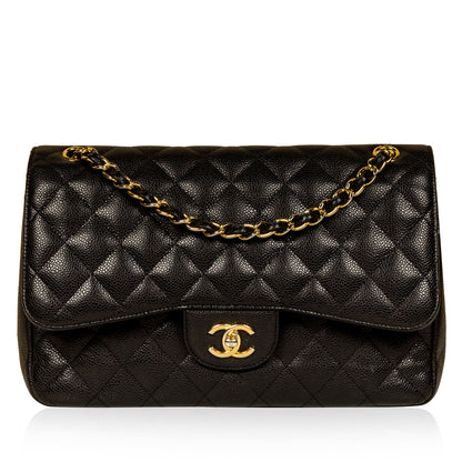 Chanel Classic Flap Caviar Black Shoulder Bag Style 34