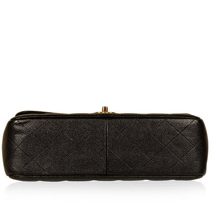 Chanel Classic Flap Caviar Black Shoulder Bag Style 34