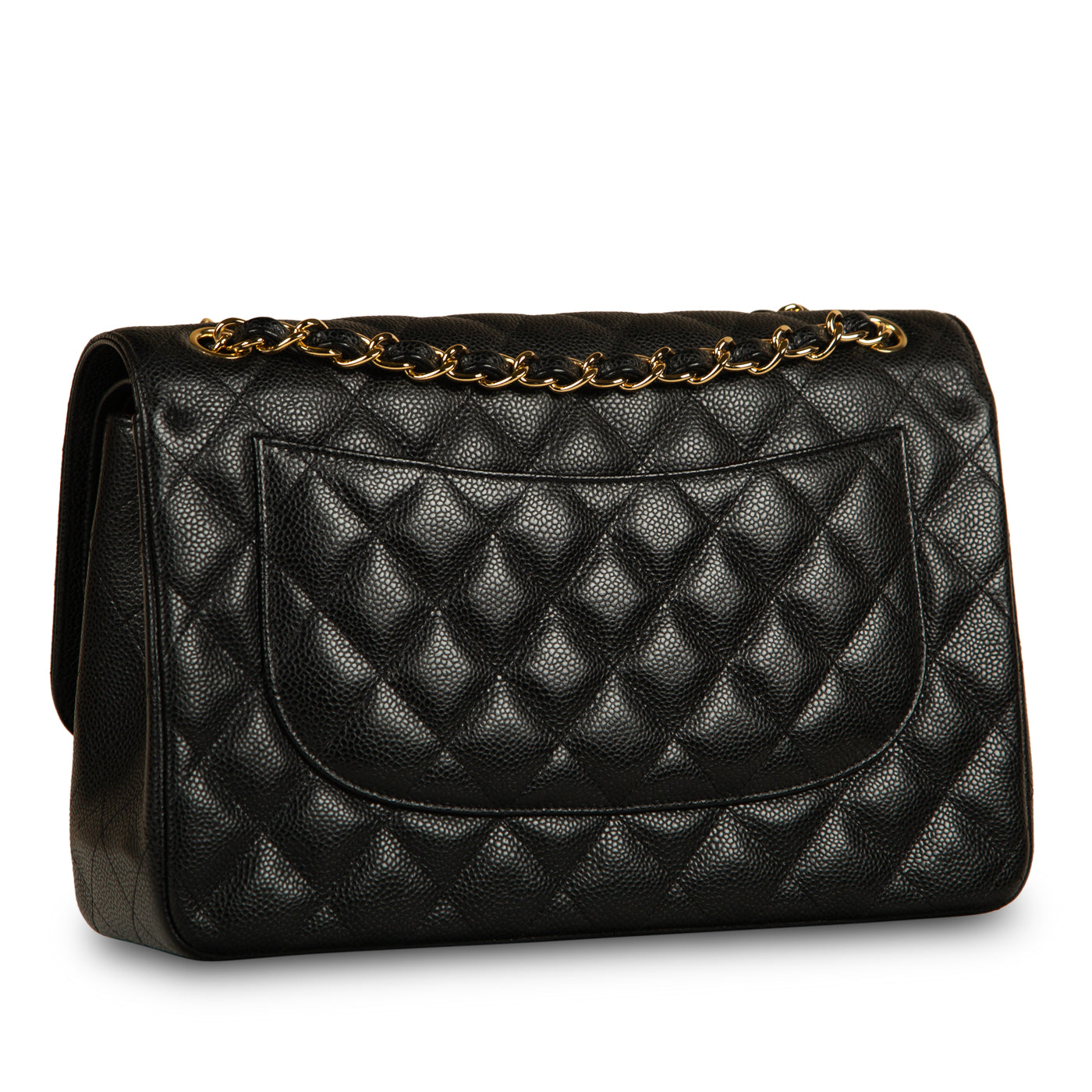Chanel Classic Flap Caviar Black Shoulder Bag Style 40