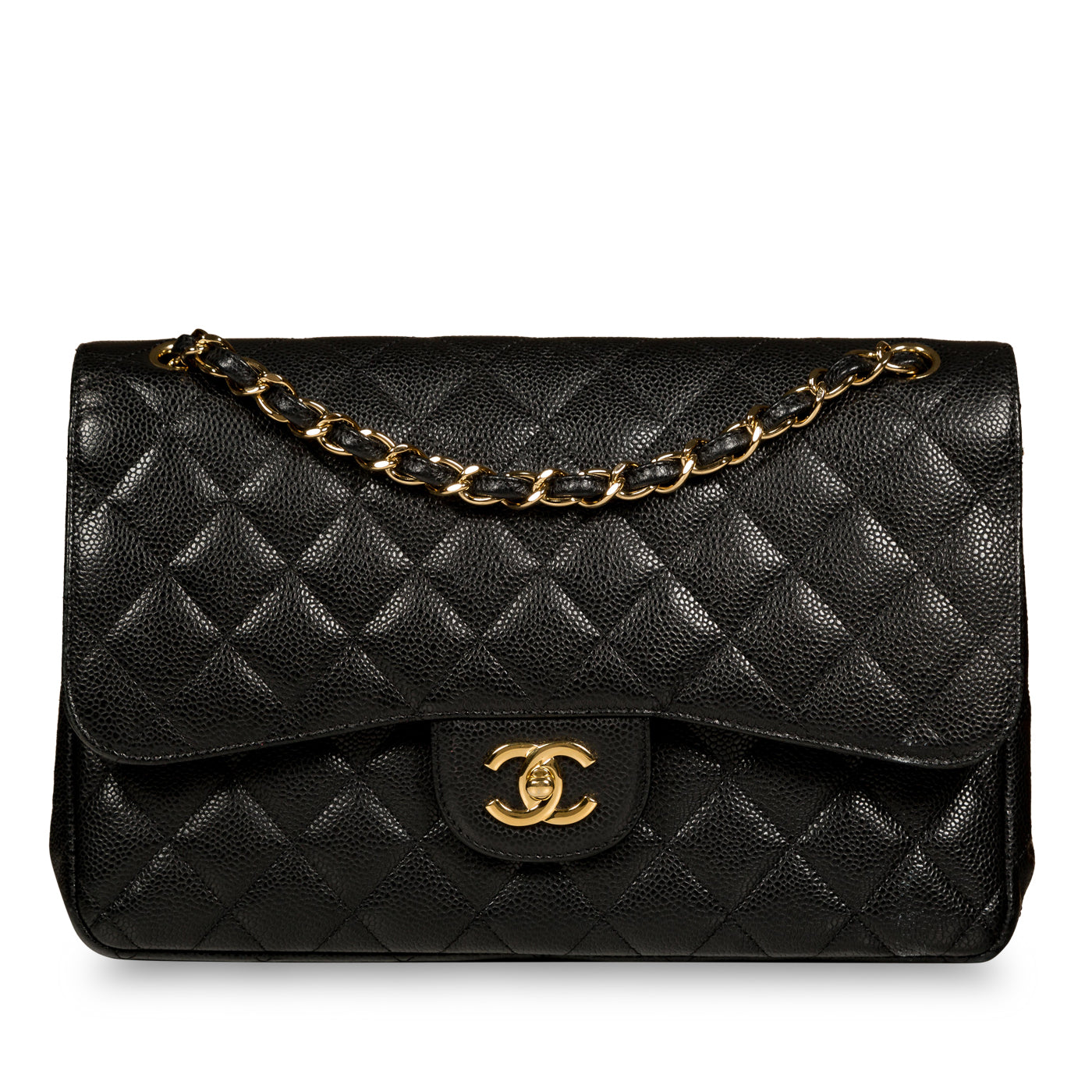 Chanel Classic Flap Lambskin Black Shoulder Bag Style 50