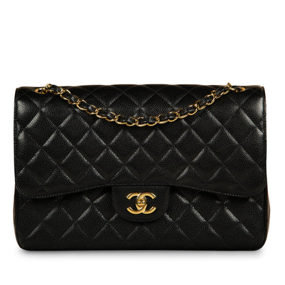 Chanel Classic Flap Caviar Black Shoulder Bag Style 27