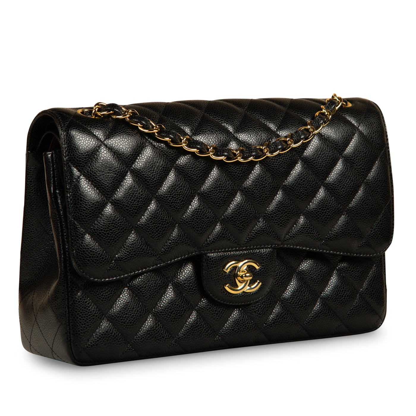 Chanel Classic Flap Caviar Black Shoulder Bag Style 27