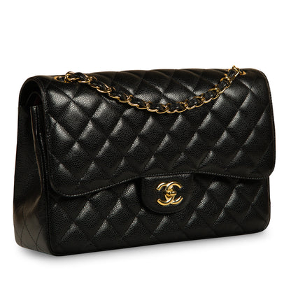 Chanel Classic Flap Caviar Black Shoulder Bag Style 27