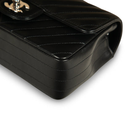 Chanel Classic Flap Lambskin Black Shoulder Bag Style 180