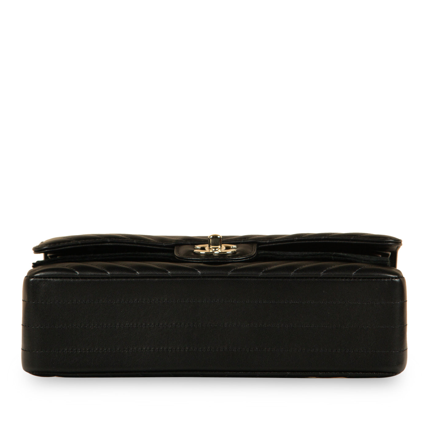 Chanel Classic Flap Lambskin Black Shoulder Bag Style 118