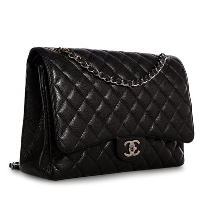 Chanel Classic Flap Caviar Black Shoulder Bag Style 45